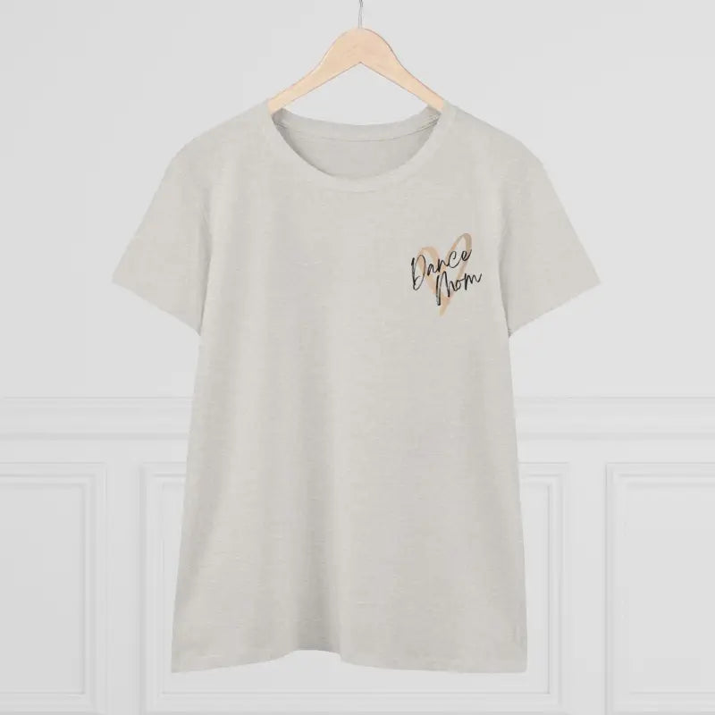 Light gray t-shirt with small text design on the chest.