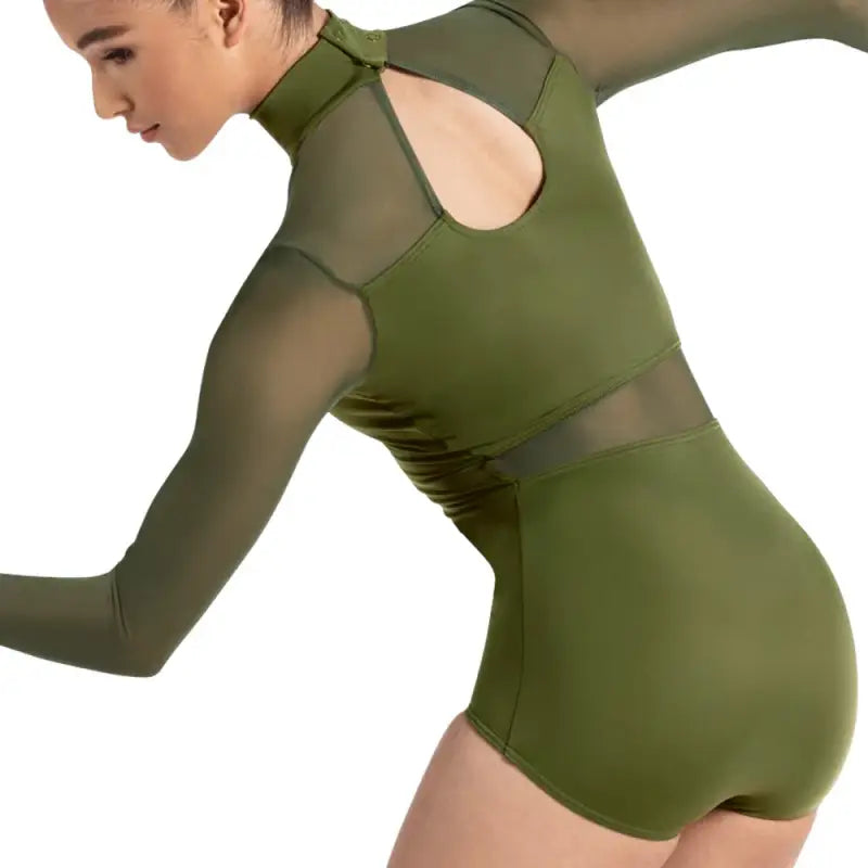 Splice Leotard for Girls & Women Long High Neck Contemporary Ballet Dance Costume