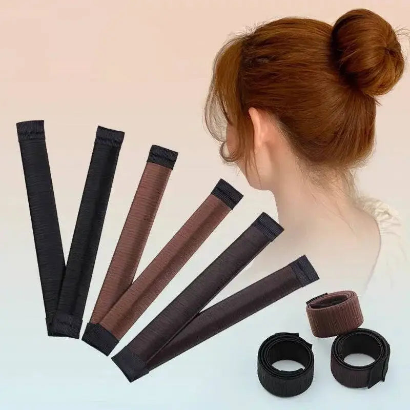 Hair bun styling tools.
