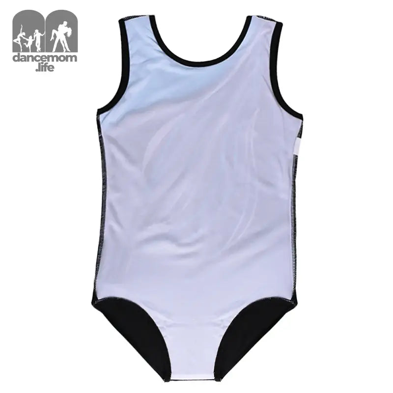 White and black leotard.