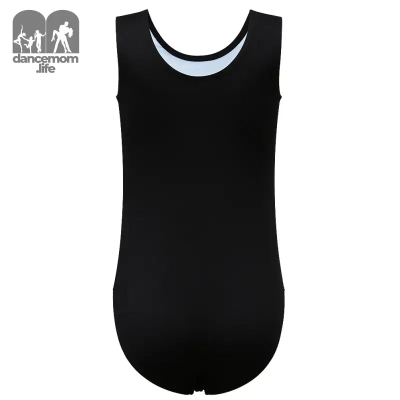 Black sleeveless leotard.