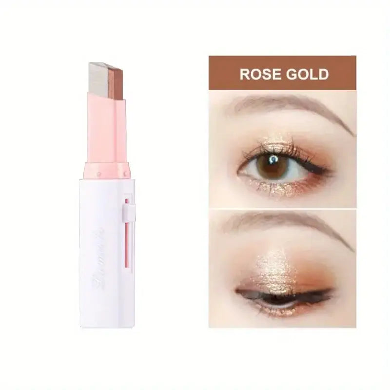 Rose gold eyeshadow stick.