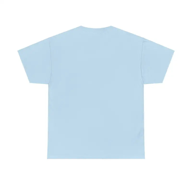 Light blue t-shirt with short sleeves.