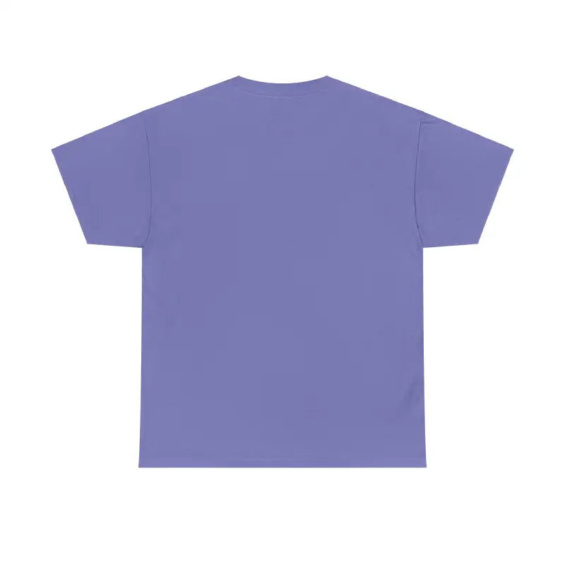 Plain purple t-shirt with short sleeves.