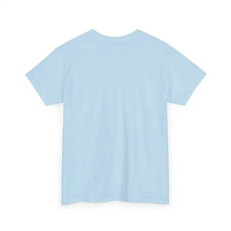 Light blue t-shirt with short sleeves.