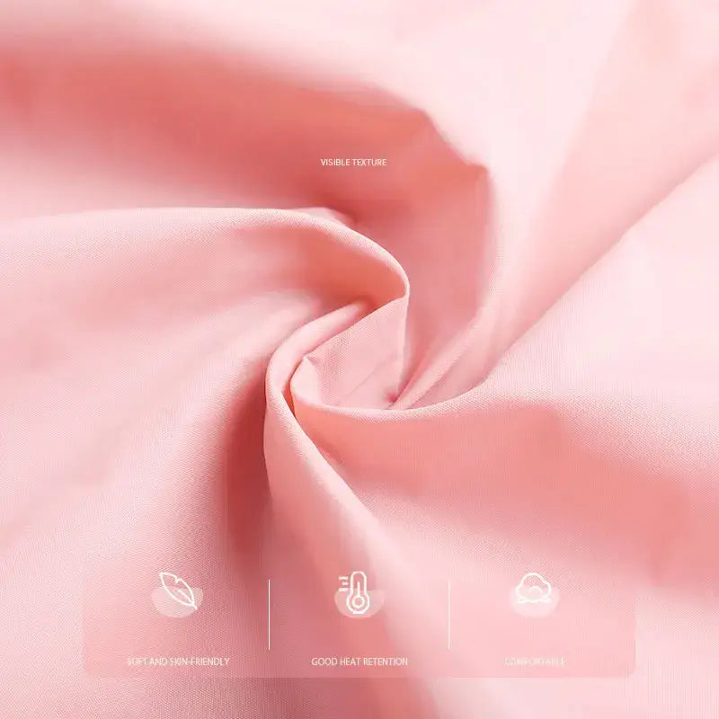 Swirled pink fabric creating a spiral pattern.