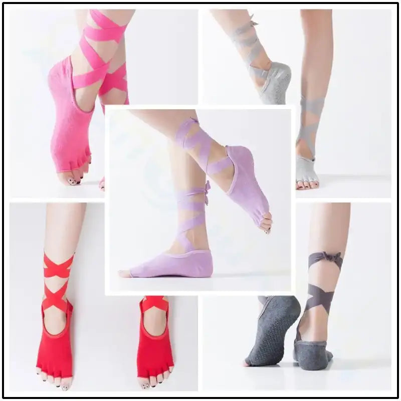 Toe socks with ankle straps.