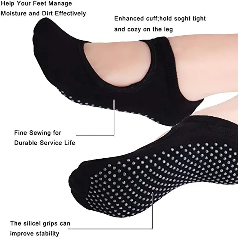 Black non-slip socks.