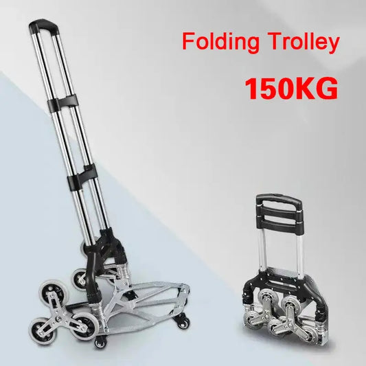 150KG All Terrain Stair – Folding Hand Trolley with Bungee Cord for Cargo Transport 4 Types
