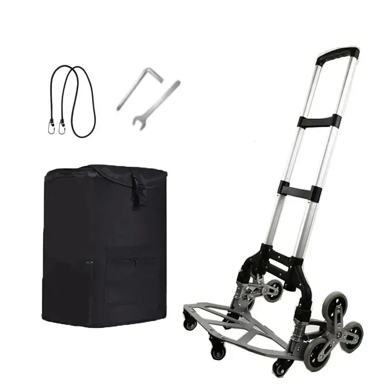 150KG All Terrain Stair – Folding Hand Trolley with Bungee Cord for Cargo Transport 4 Types