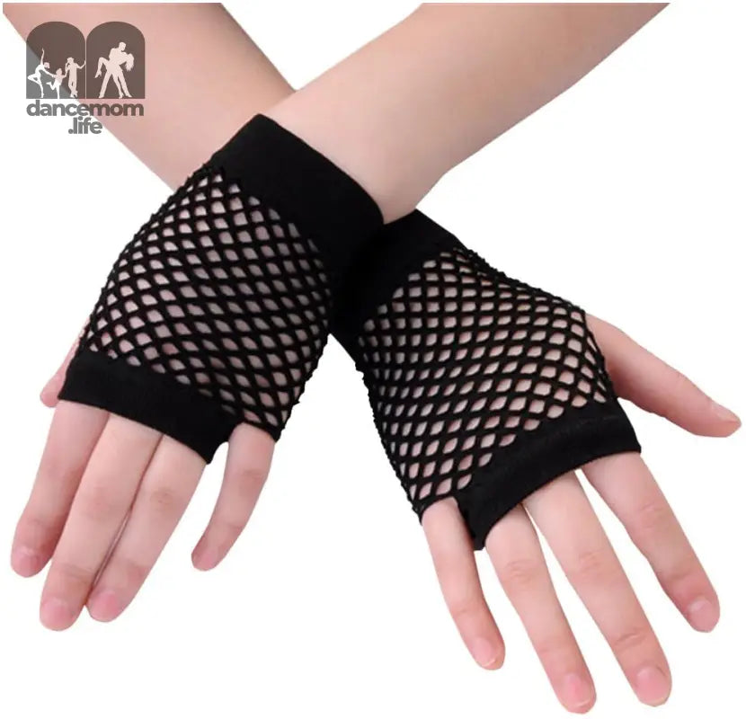 2 Pairs Long Short Fishnet Gloves 80S Goth Punk Rock Fingerless Fishnet Gloves for Club Costume Halloween Party