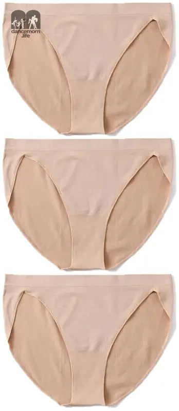 3 Pairs Nude Ballet Dance Briefs for Toddler Girls Women