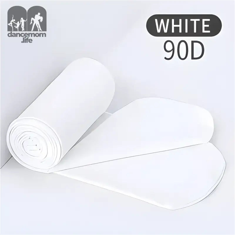 White rolled elastic fabric labeled ’90D’