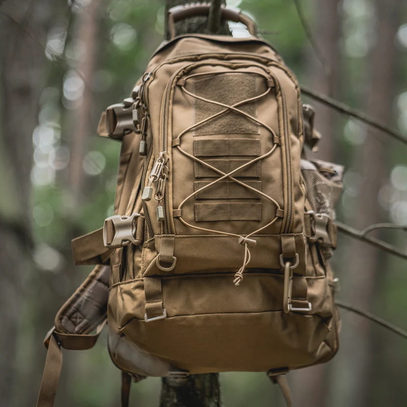 65L Military Tactical Backpack for Hiking Camping Travel with MOLLE System and Expandable Size