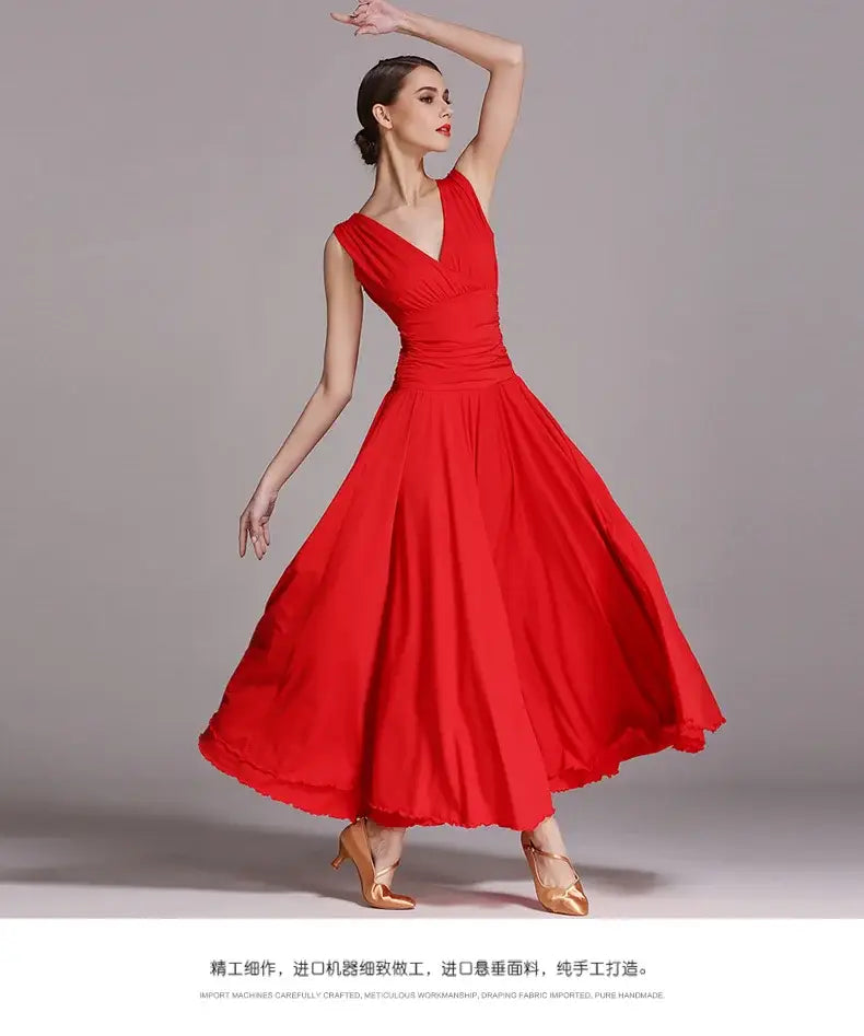 NEW Latin Ballroom Dance Dress Salsa Waltz Foxtrot long evening Dress S8006