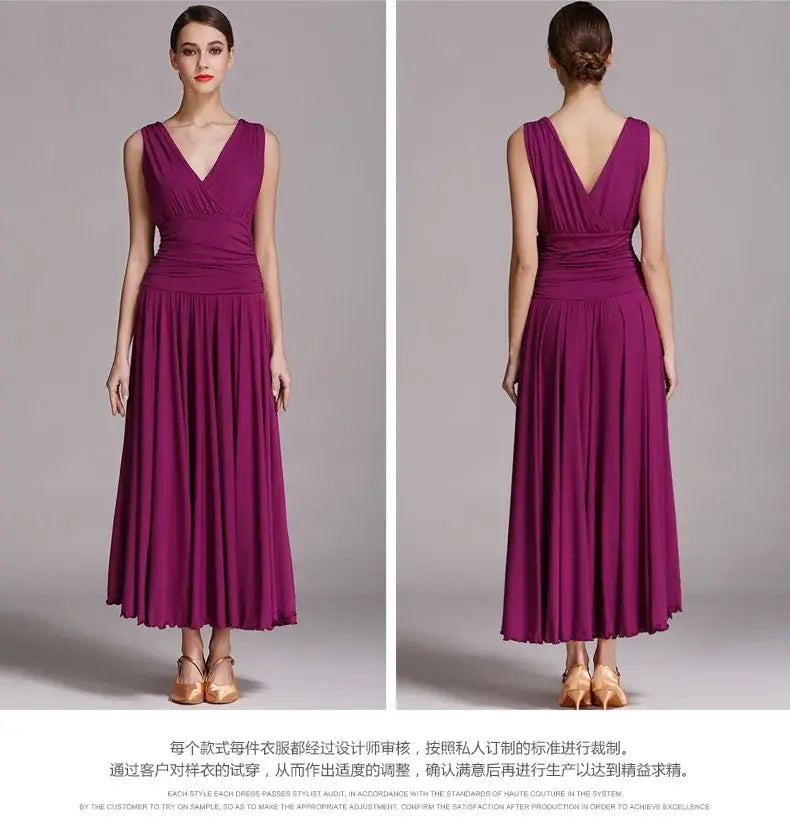 NEW Latin Ballroom Dance Dress Salsa Waltz Foxtrot long evening Dress S8006