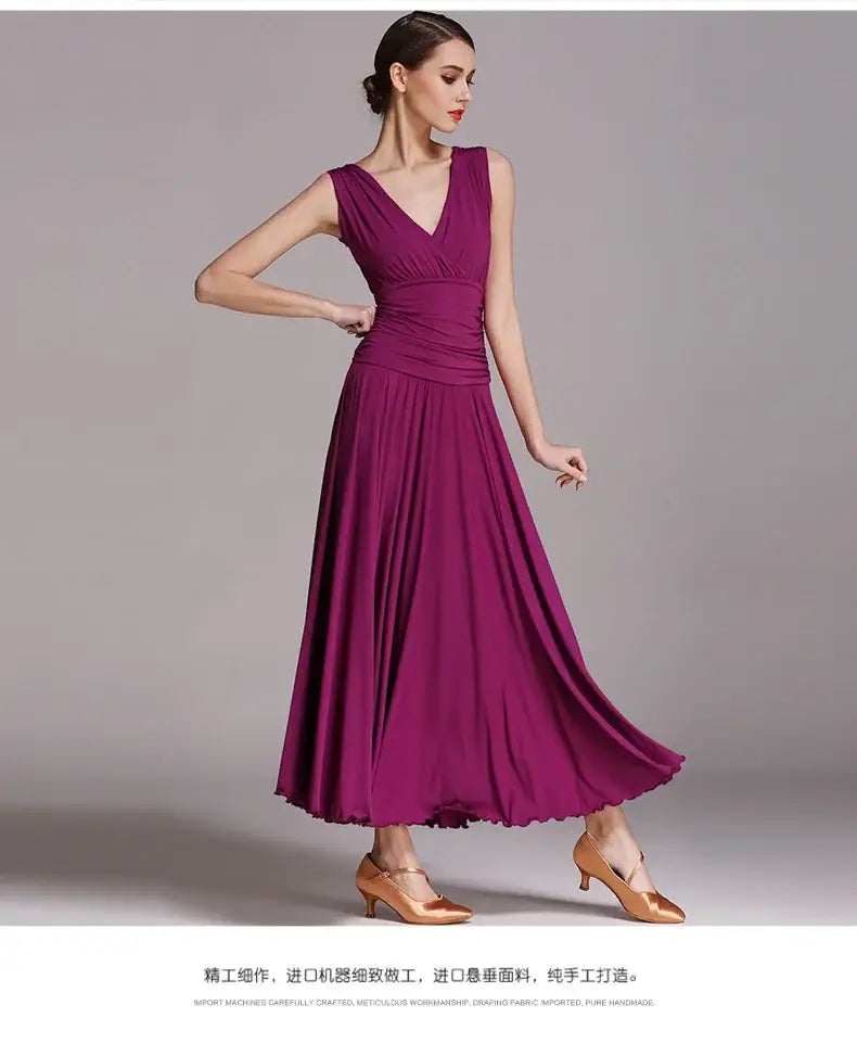 NEW Latin Ballroom Dance Dress Salsa Waltz Foxtrot long evening Dress S8006