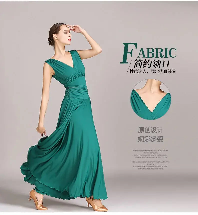 NEW Latin Ballroom Dance Dress Salsa Waltz Foxtrot long evening Dress S8006
