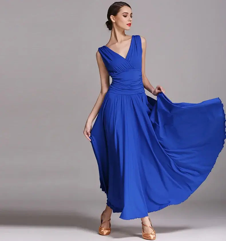 NEW Latin Ballroom Dance Dress Salsa Waltz Foxtrot long evening Dress S8006