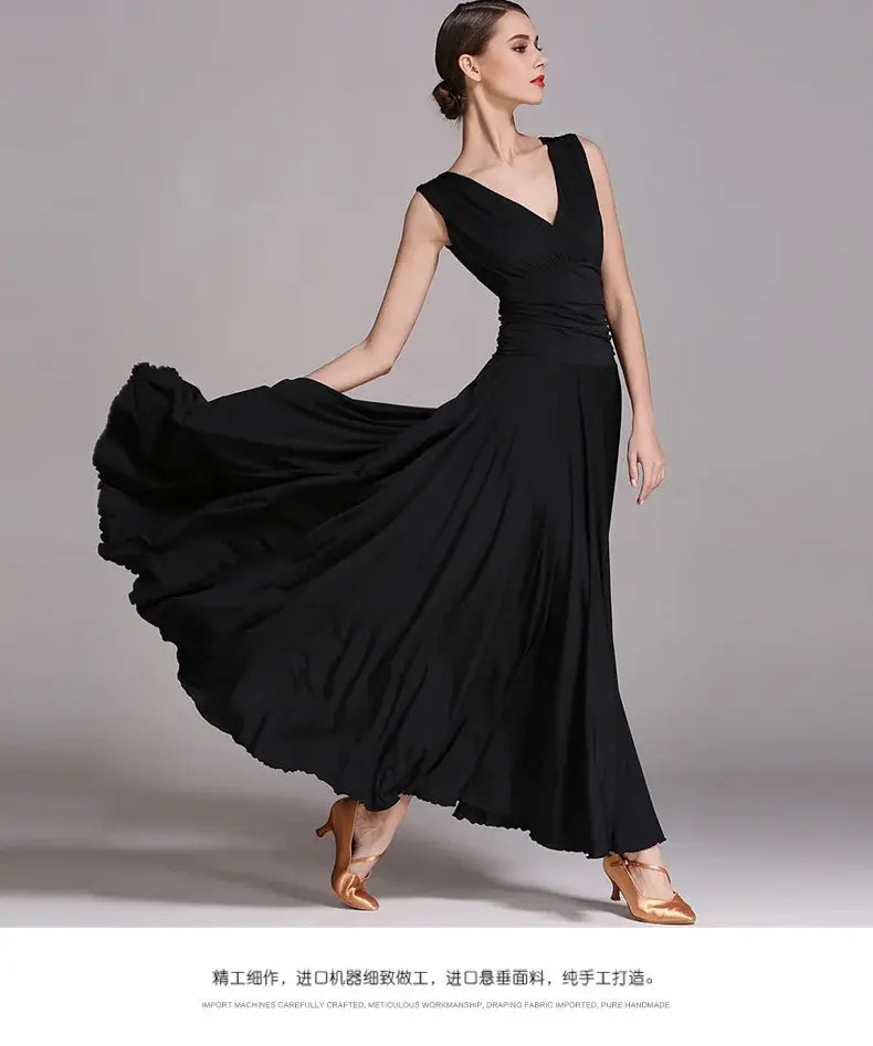 NEW Latin Ballroom Dance Dress Salsa Waltz Foxtrot long evening Dress S8006