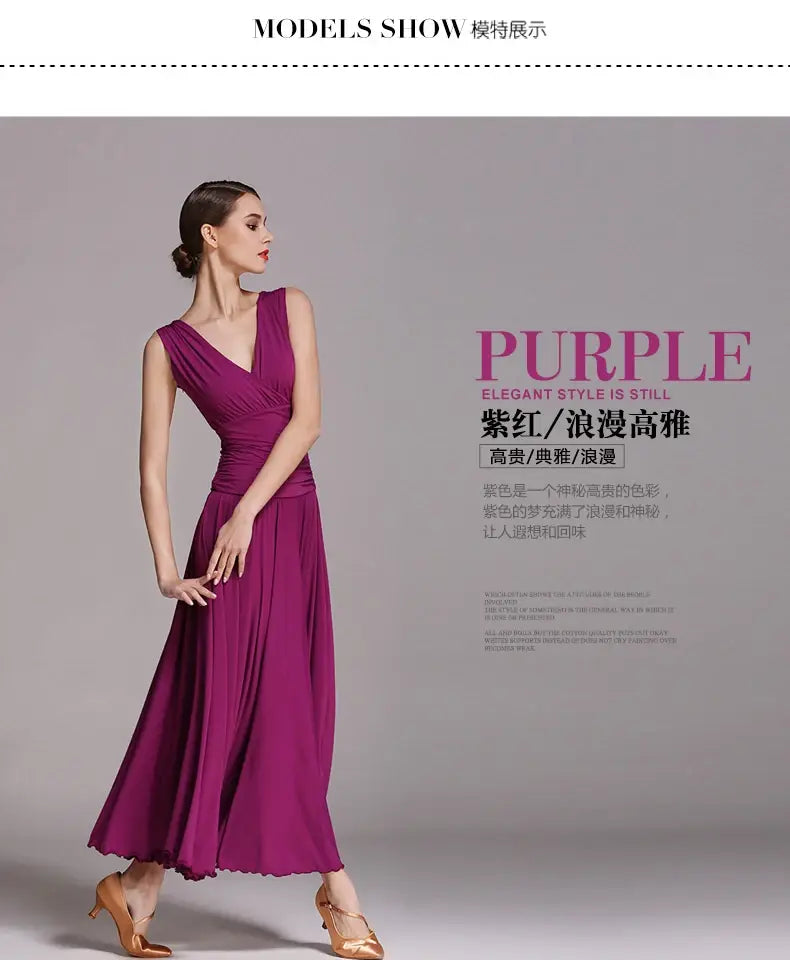 NEW Latin Ballroom Dance Dress Salsa Waltz Foxtrot long evening Dress S8006