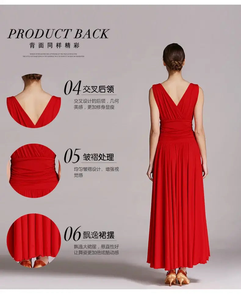 NEW Latin Ballroom Dance Dress Salsa Waltz Foxtrot long evening Dress S8006