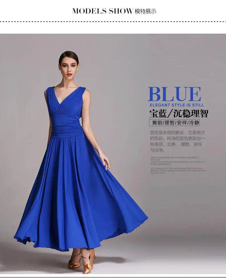 NEW Latin Ballroom Dance Dress Salsa Waltz Foxtrot long evening Dress S8006