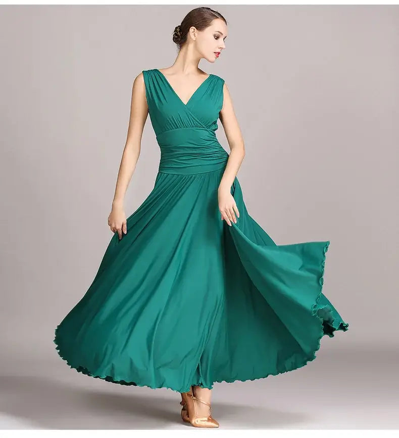 NEW Latin Ballroom Dance Dress Salsa Waltz Foxtrot long evening Dress S8006