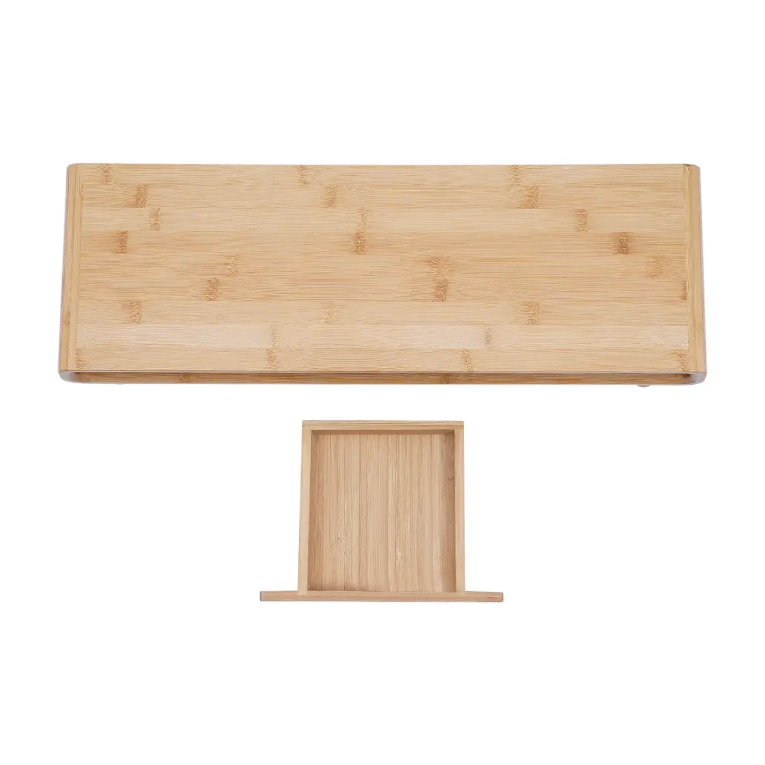 Bamboo Monitor Stand Riser with Drawer – Ergonomic and No Assembly Required