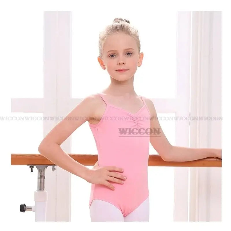 Toddler Girls Gymnastics Leotard – Black Cotton Ballet Dance Bodysuit