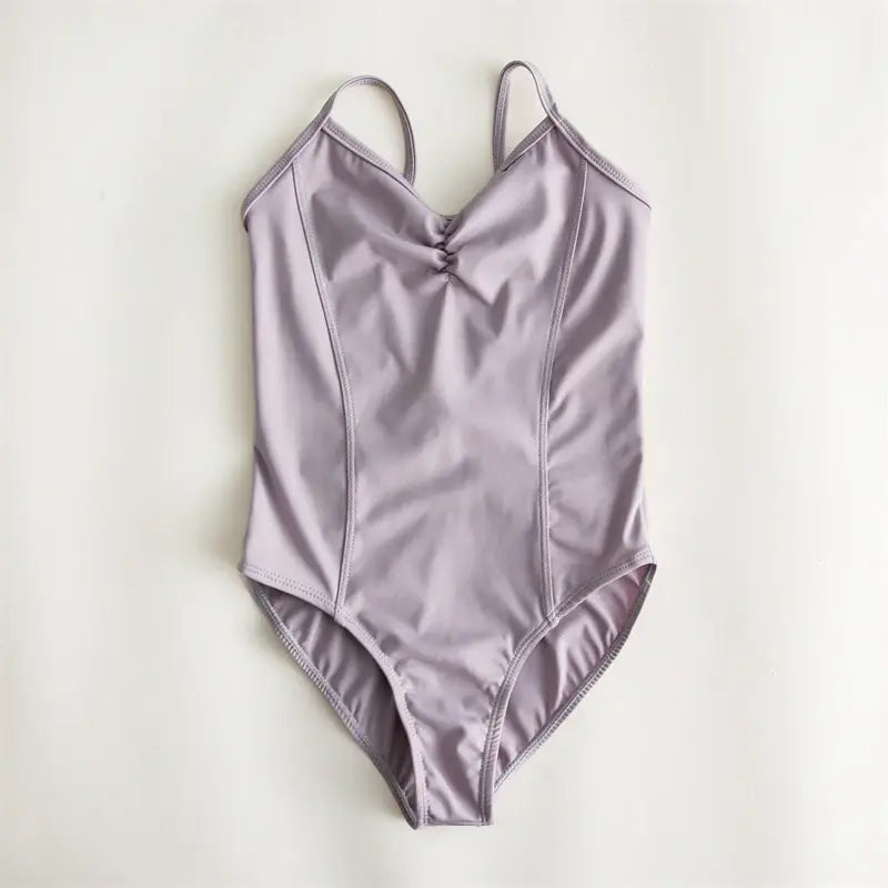 Camisole Training Ballet Leotard – Black & Lilac for Girls Kids and Women