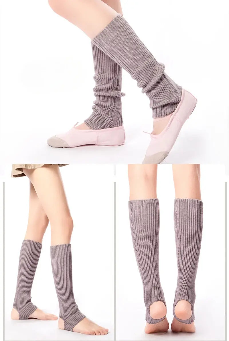 40cm Soft Knitted Leg Warmers – Yoga Socks Dance Leggings and Sports Protection