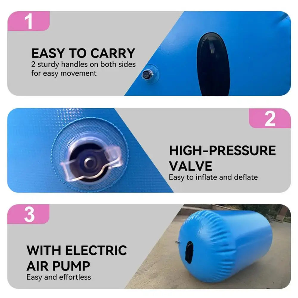 50x70cm Inflatable Air Roller – Gymnastics AirTrack Barrel for Home Fitness & Tumbling