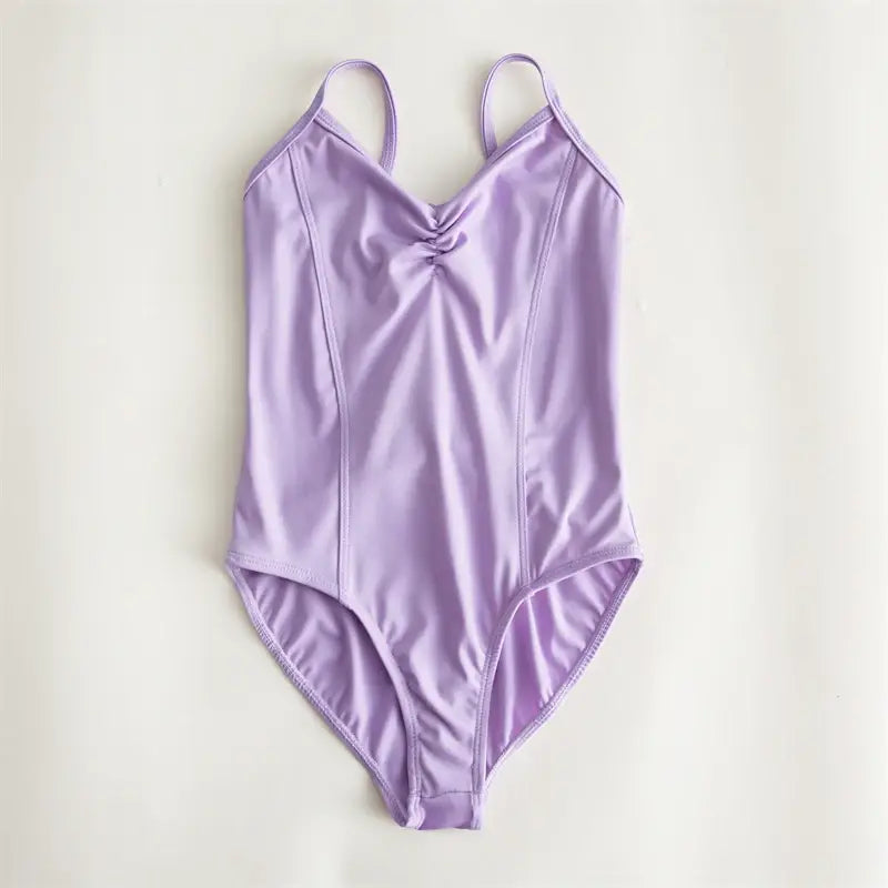 Camisole Training Ballet Leotard – Black & Lilac for Girls Kids and Women