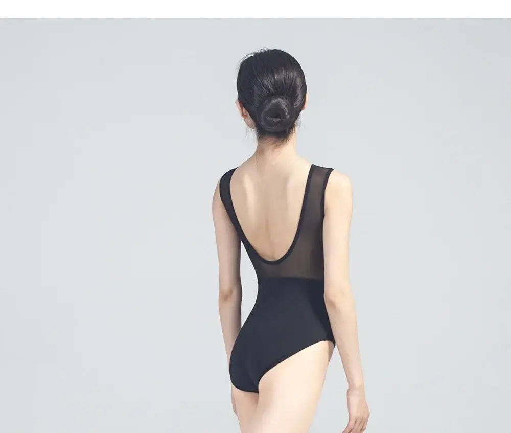 Women’s Black Ballet Leotard – For Girls Teens and Adults