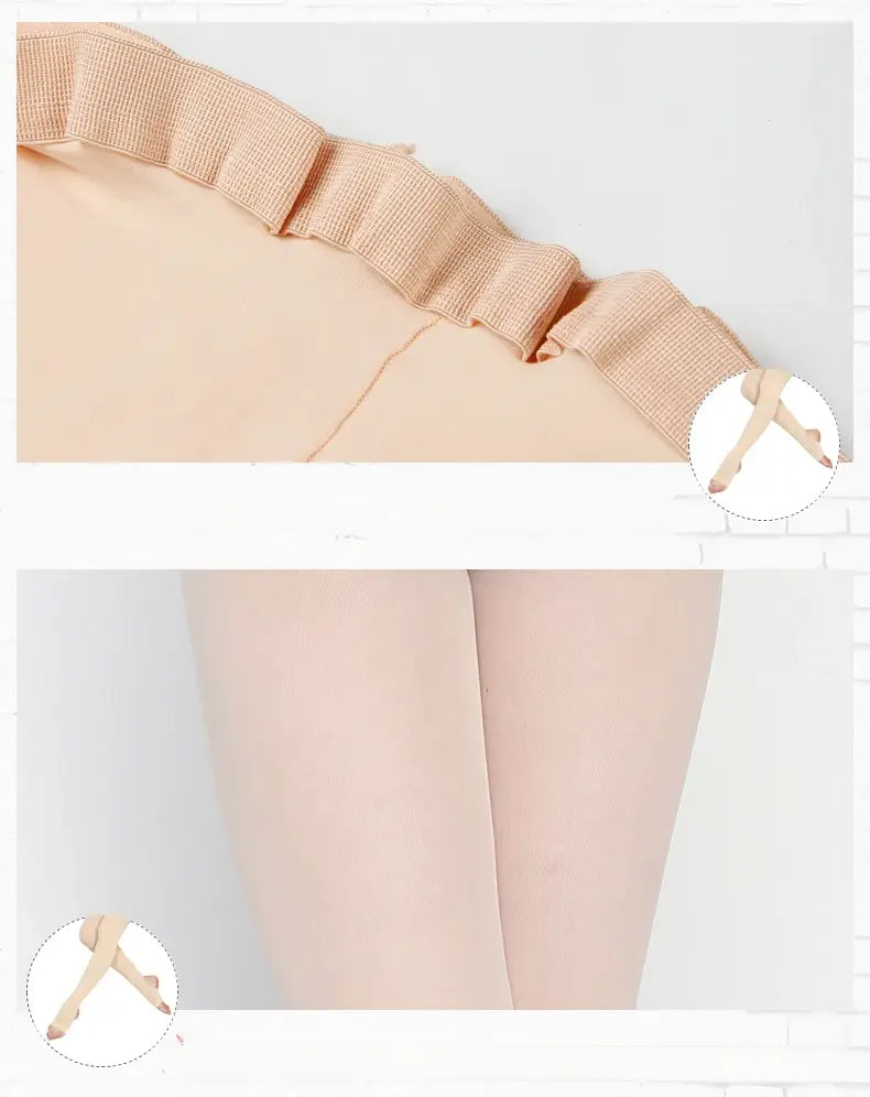 Women’s High Waist Ballet Stirrup Tights – Plus Size Soft & Elastic Dance Pantyhose