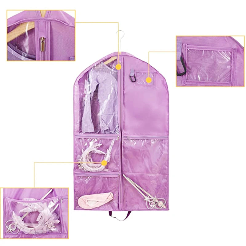 Dance Costume Garment Bag with Accessory Pockets — 100 cm
