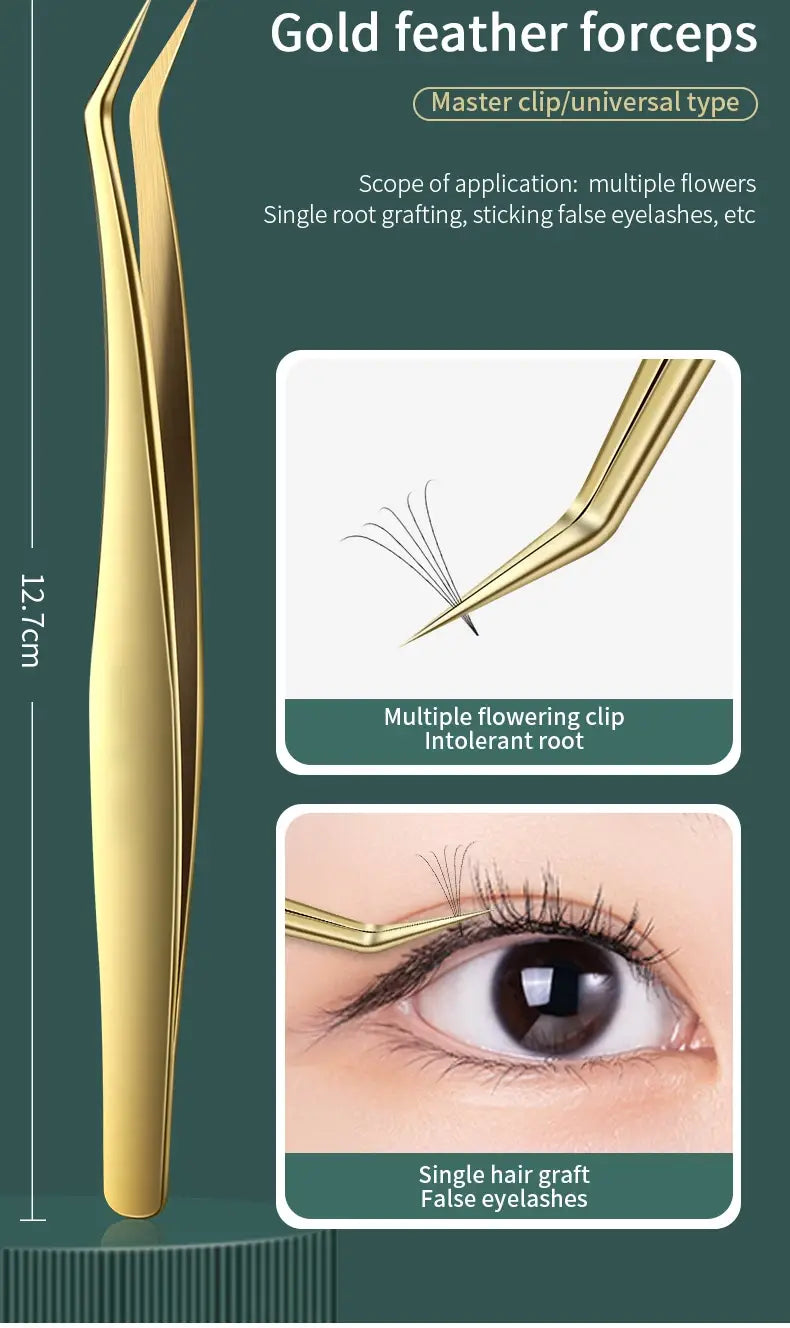 Anti-Static Straight Eyelash Extension Tweezers – Precision Lash & Brow Tool (1 Piece)