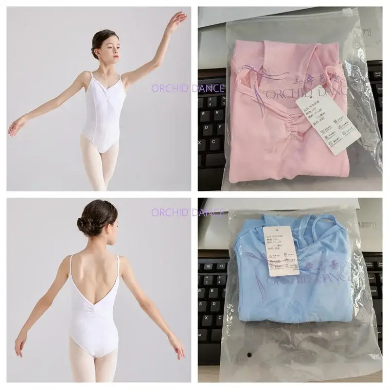 Camisole Training Ballet Leotard – Black & Lilac for Girls Kids and Women