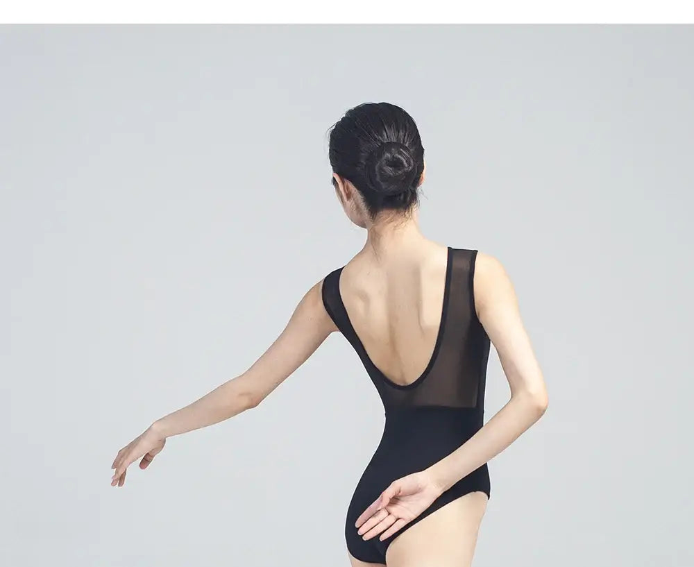 Women’s Black Ballet Leotard – For Girls Teens and Adults