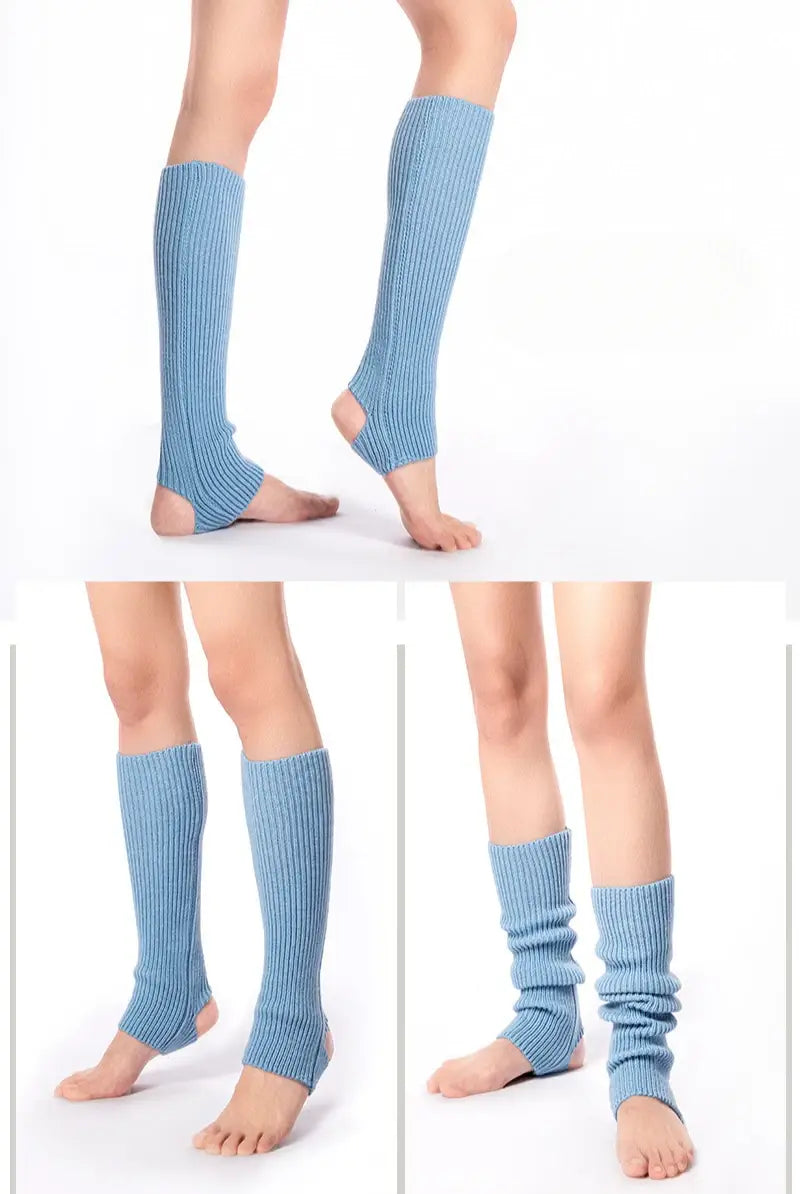 40cm Soft Knitted Leg Warmers – Yoga Socks Dance Leggings and Sports Protection