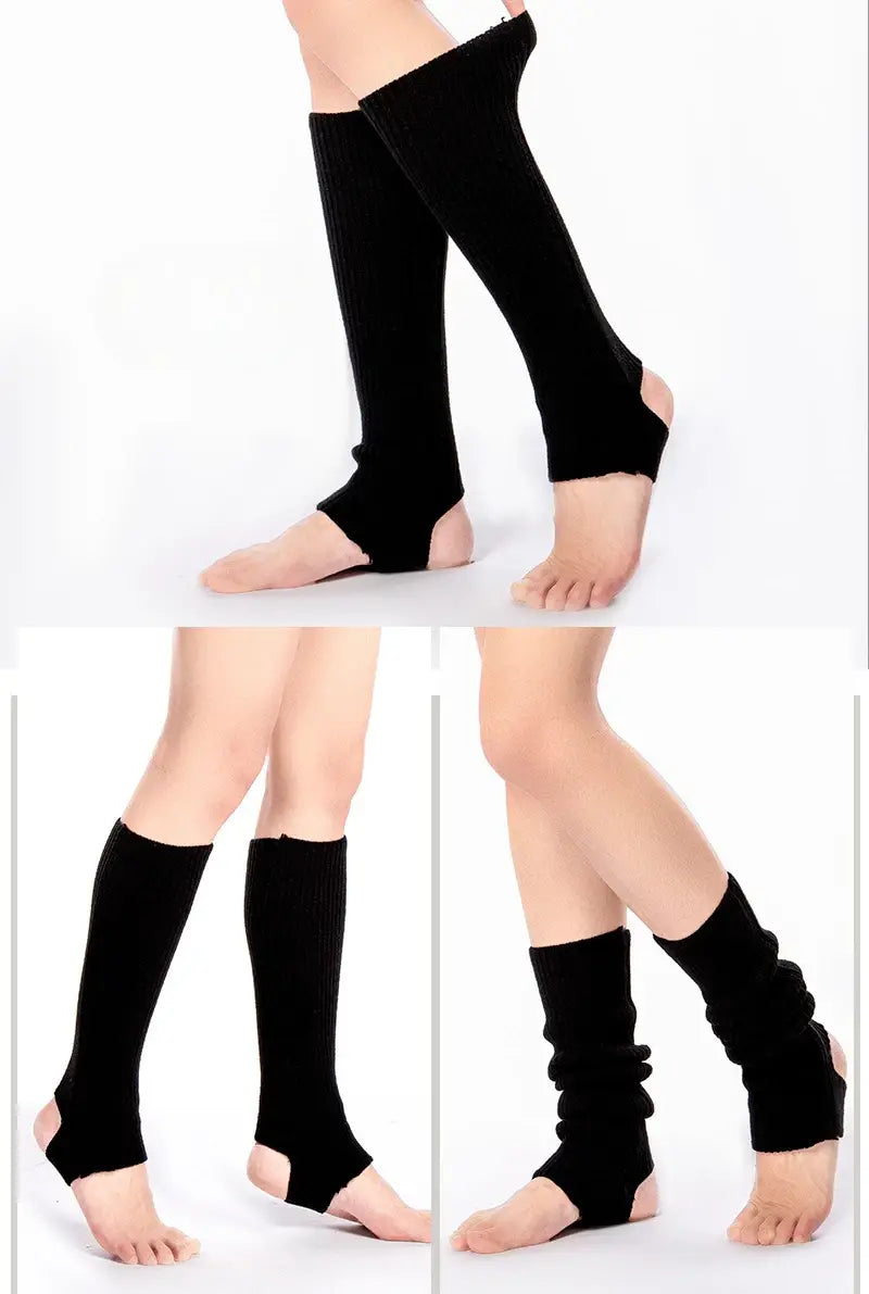 40cm Soft Knitted Leg Warmers – Yoga Socks Dance Leggings and Sports Protection