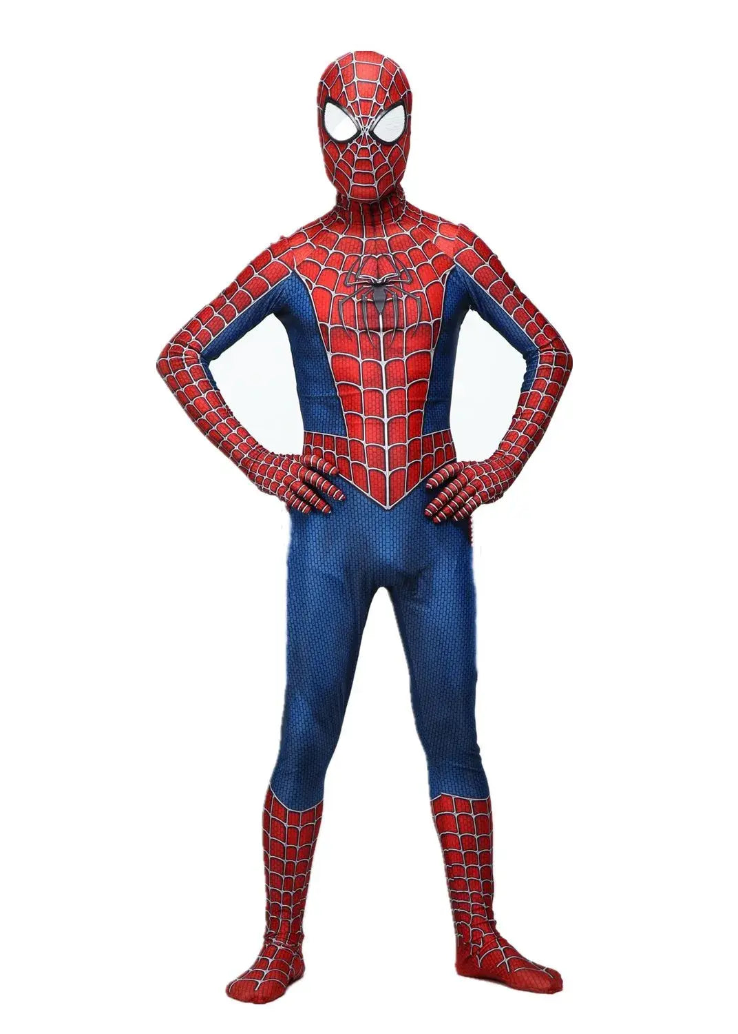 Classic Spider-Man Cosplay Printed One-Piece Tight-Fitting Costume with Full Head Mask