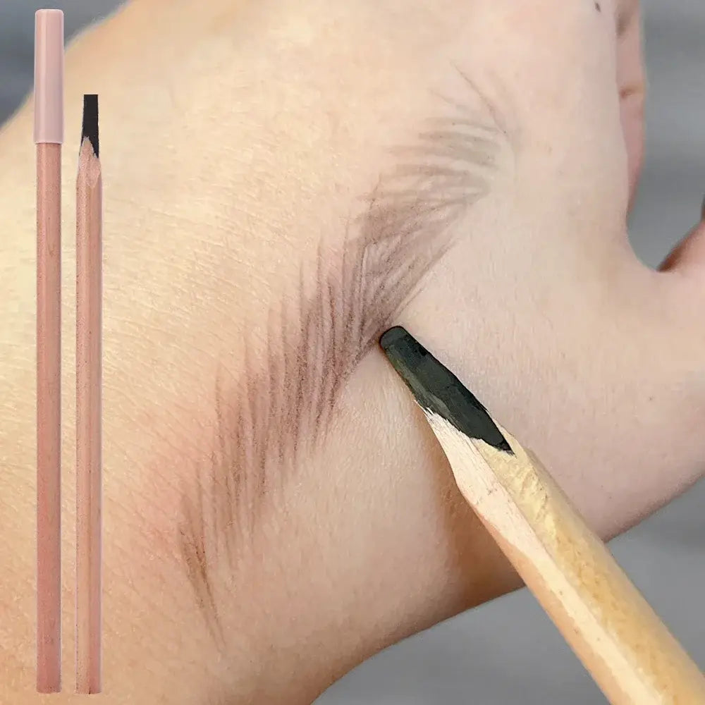 Microblading Wood Eyebrow Pencil – Smudge-Proof Long-Lasting & Natural Eyebrows Tattoo Pen
