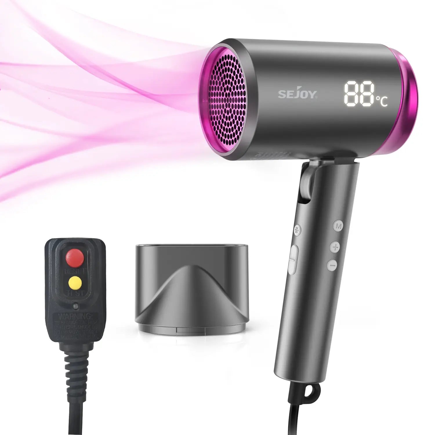 Sejoy 1800W Hair Dryer – High-Speed Low Noise and Quick Drying for Home
