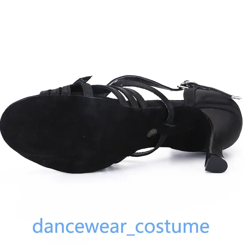 New Women Girls Prom Ballroom Latin Tango Modern Samba Rumba Salsa Dance Heels Sandals Shoes US5-9 2Colors Free Shipping