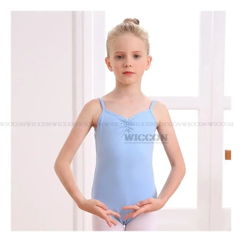 Toddler Girls Gymnastics Leotard – Black Cotton Ballet Dance Bodysuit