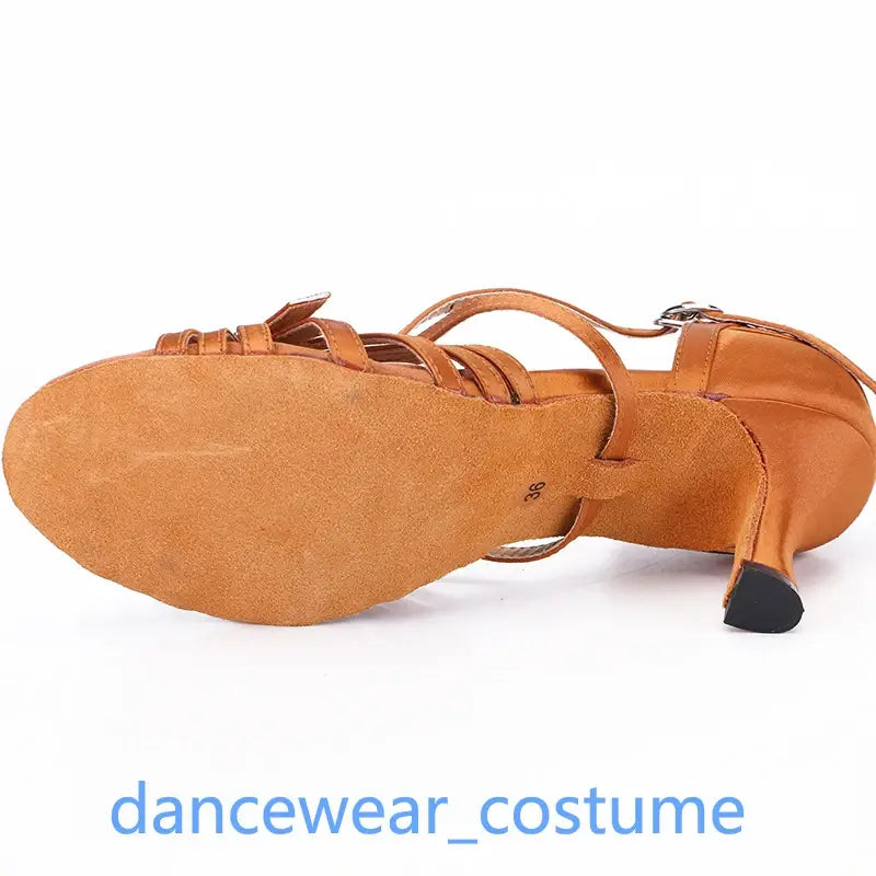 New Women Girls Prom Ballroom Latin Tango Modern Samba Rumba Salsa Dance Heels Sandals Shoes US5-9 2Colors Free Shipping