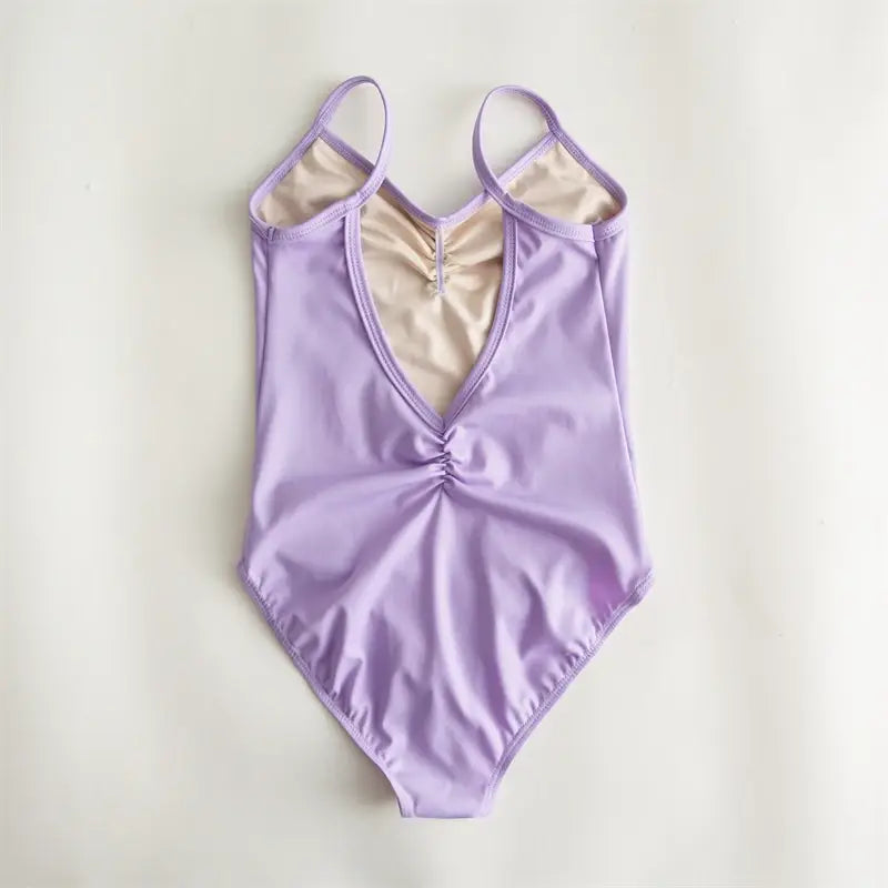 Camisole Training Ballet Leotard – Black & Lilac for Girls Kids and Women