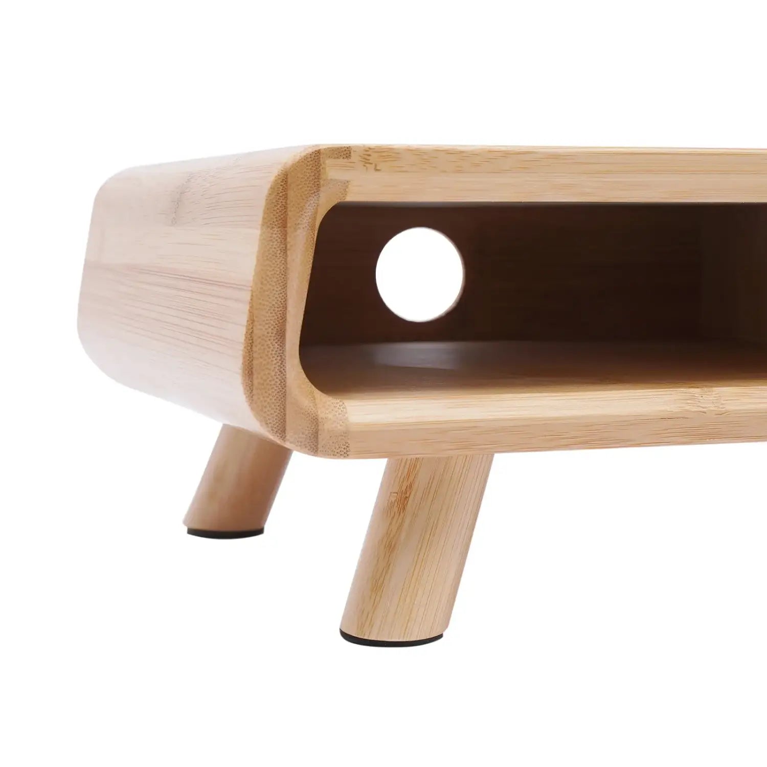Bamboo Monitor Stand Riser with Drawer – Ergonomic and No Assembly Required
